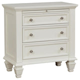 Sandy Beach 4-piece Queen Bedroom Set Cream White - 201301Q-S4