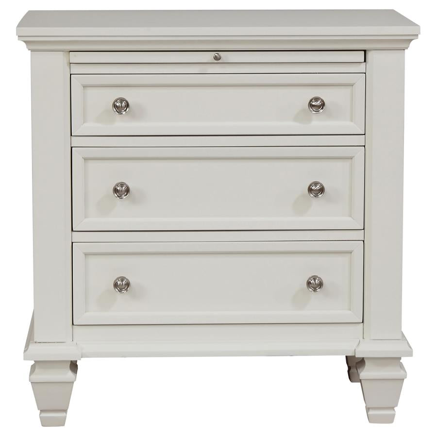 Sandy Beach 4-piece Queen Bedroom Set Cream White - 201301Q-S4