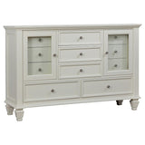 Sandy Beach 5-piece Queen Bedroom Set Cream White - 201301Q-S5