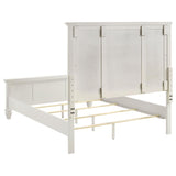 Sandy Beach Wood Queen Panel Bed Cream White - 201301Q
