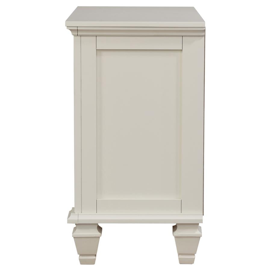 Sandy Beach 3-drawer Nightstand Cream White - 201302