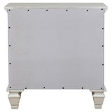 Sandy Beach 3-drawer Nightstand Cream White - 201302