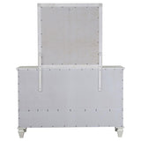 Sandy Beach 11-drawer Dresser with Mirror Cream White - 201303M