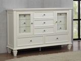 Sandy Beach 11-drawer Dresser Cream White - 201303