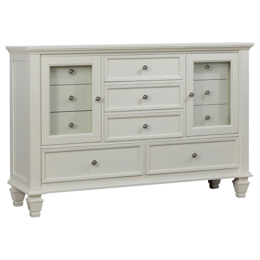 Sandy Beach 11-drawer Dresser Cream White - 201303