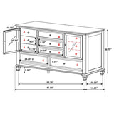 Sandy Beach 11-drawer Dresser Cream White - 201303