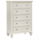 Sandy Beach 5-drawer Bedroom Chest Cream White - 201305