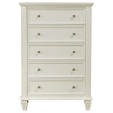 Sandy Beach 5-drawer Bedroom Chest Cream White - 201305