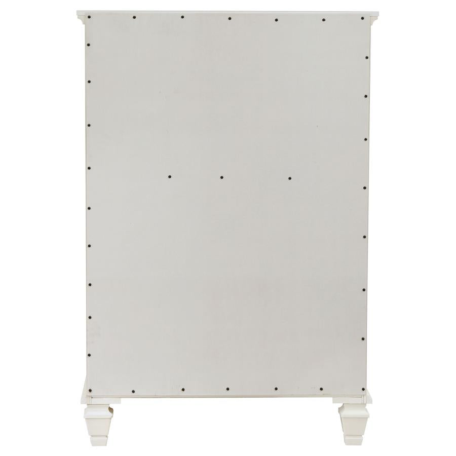 Sandy Beach 5-drawer Bedroom Chest Cream White - 201305