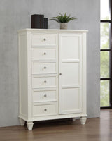 Sandy Beach 8-drawer Door Chest Cream White - 201308