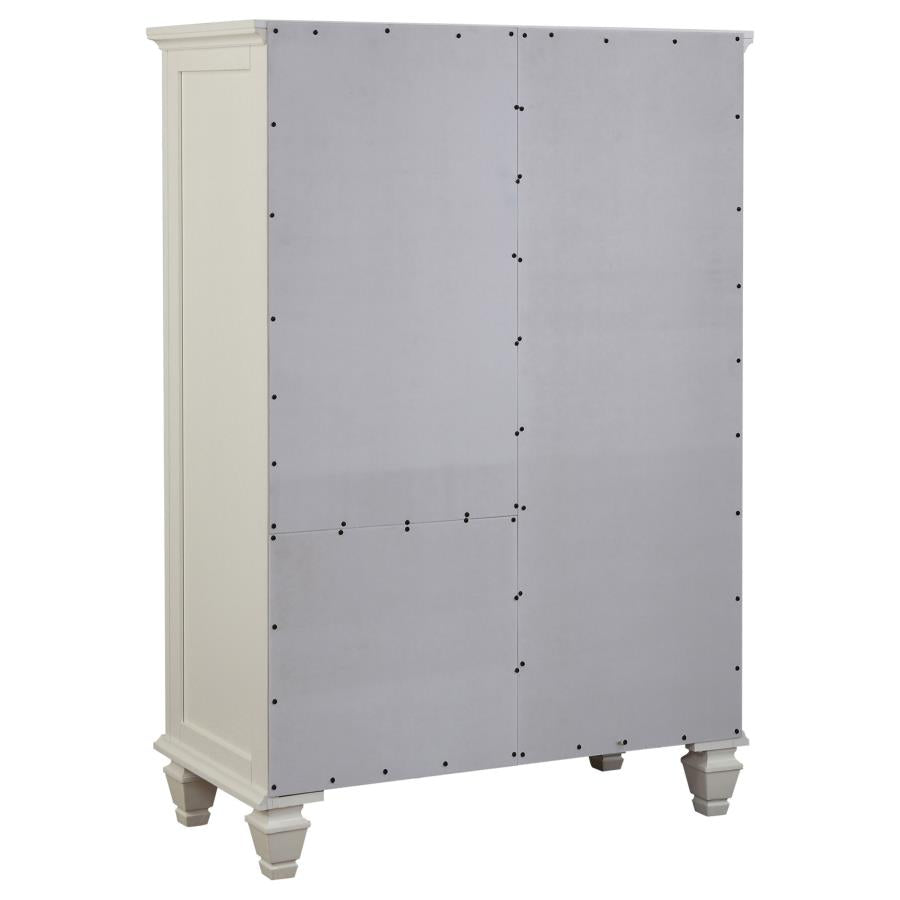 Sandy Beach 8-drawer Door Chest Cream White - 201308