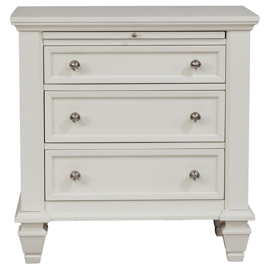 Sandy Beach 4-piece Eastern King Bedroom Set Cream White - 201309KE-S4