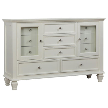 Sandy Beach 4-piece Eastern King Bedroom Set Cream White - 201309KE-S4