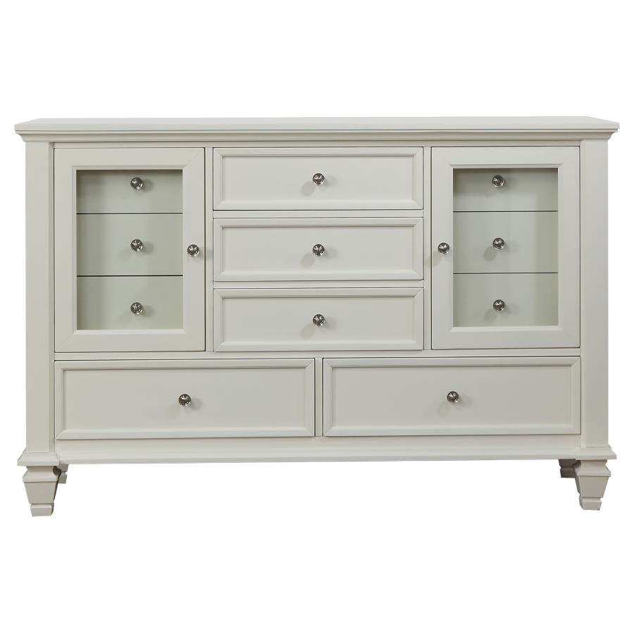 Sandy Beach 4-piece Eastern King Bedroom Set Cream White - 201309KE-S4