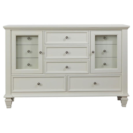 Sandy Beach 4-piece Eastern King Bedroom Set Cream White - 201309KE-S4