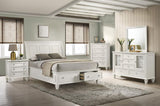 Sandy Beach 5-piece Eastern King Bedroom Set Cream White - 201309KE-S5