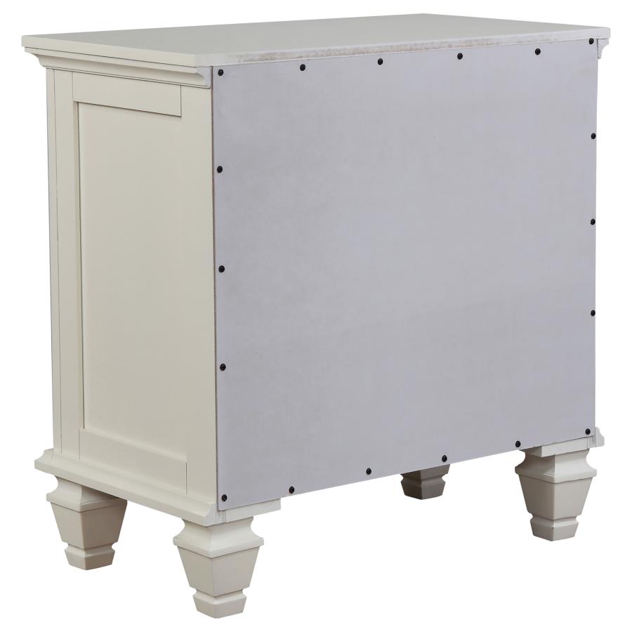 Sandy Beach 5-piece Eastern King Bedroom Set Cream White - 201309KE-S5