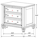Sandy Beach 5-piece Eastern King Bedroom Set Cream White - 201309KE-S5