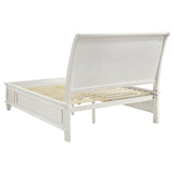 Sandy Beach Wood Queen Storage Panel Bed Cream White - 201309Q