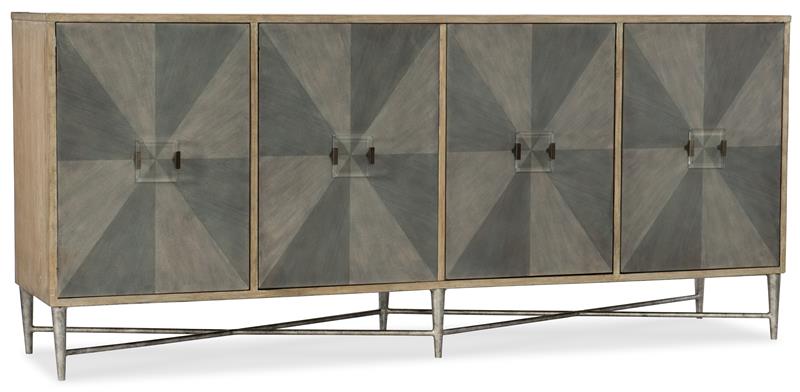 Melange Zola Four-Door Credenza - 638-85316-LTGY