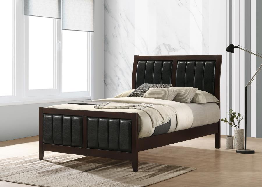 Carlton Wood Full Panel Bed Cappuccino - 202091F