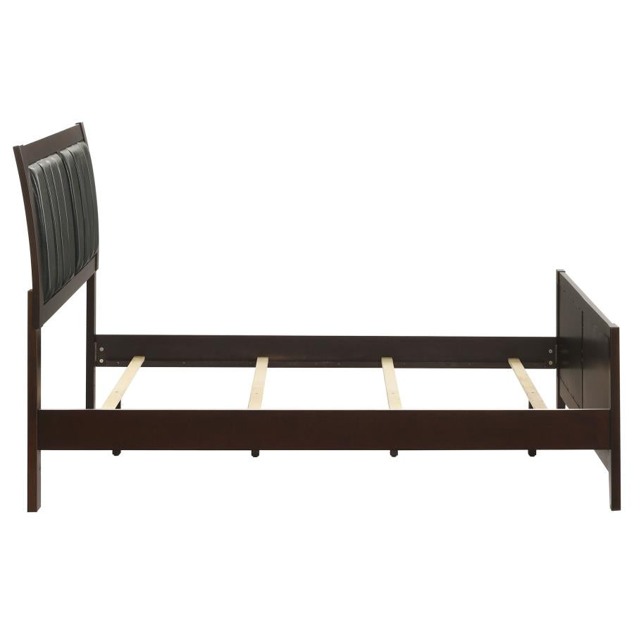 Carlton Wood Full Panel Bed Cappuccino - 202091F