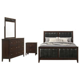 Carlton 4-piece Eastern King Bedroom Set Cappuccino - 202091KE-S4
