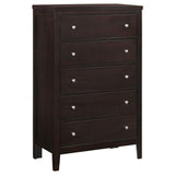Carlton 5-piece Eastern King Bedroom Set Cappuccino - 202091KE-S5