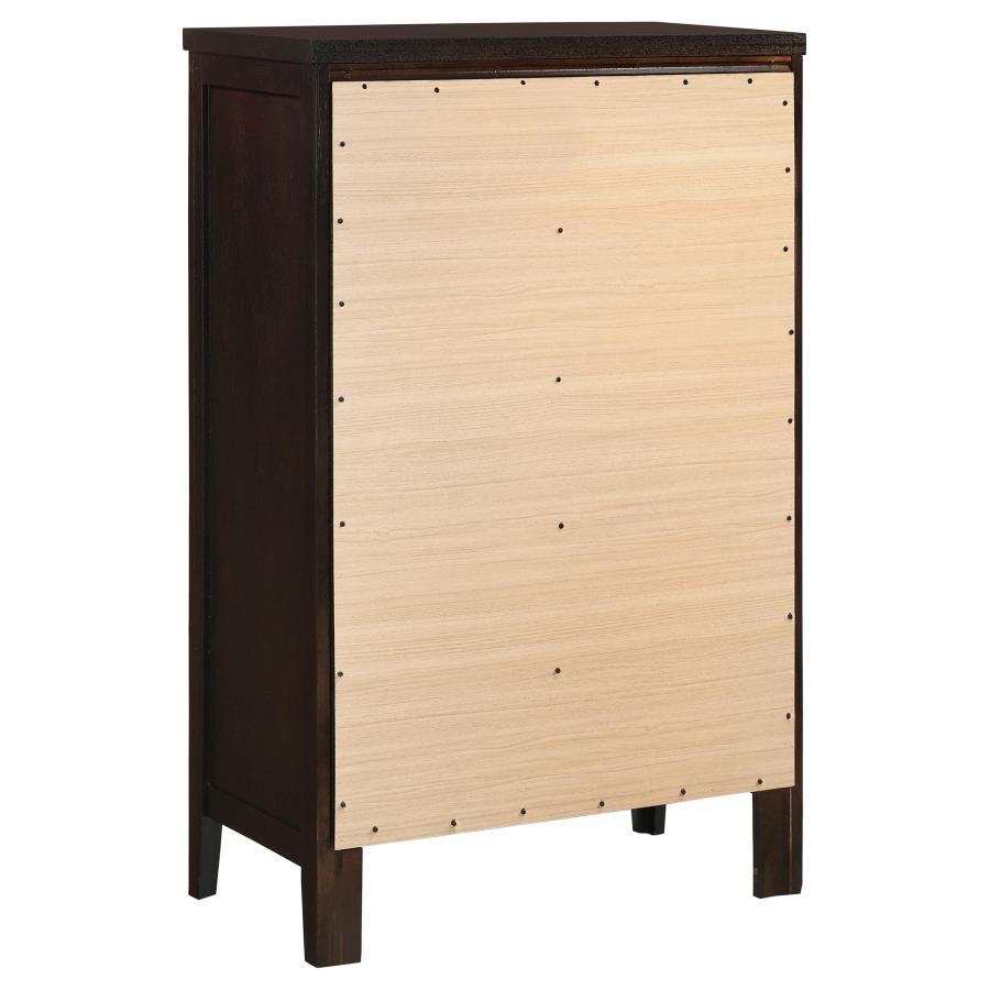 Carlton 5-piece Eastern King Bedroom Set Cappuccino - 202091KE-S5