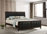 Carlton Wood Eastern King Panel Bed Cappuccino - 202091KE