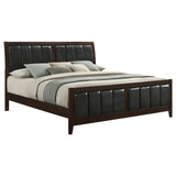 Carlton Wood Eastern King Panel Bed Cappuccino - 202091KE