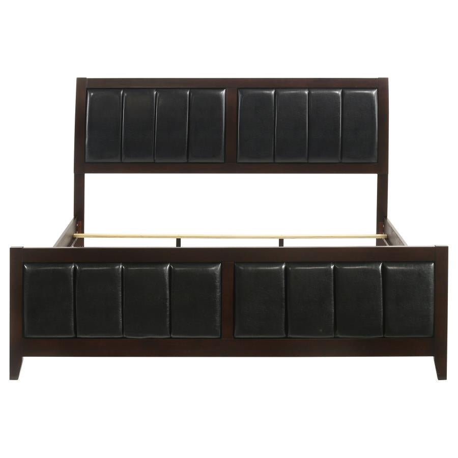 Carlton Wood Eastern King Panel Bed Cappuccino - 202091KE