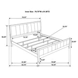 Carlton Wood Eastern King Panel Bed Cappuccino - 202091KE