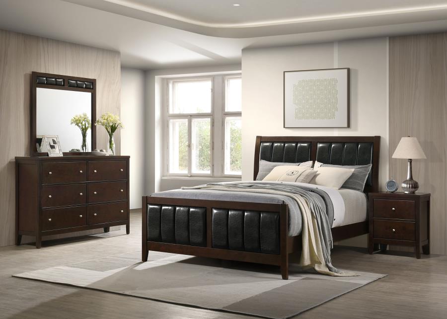 Carlton 4-piece California King Bedroom Set Cappuccino - 202091KW-S4