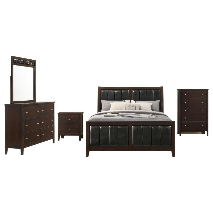 Carlton 5-piece California King Bedroom Set Cappuccino - 202091KW-S5