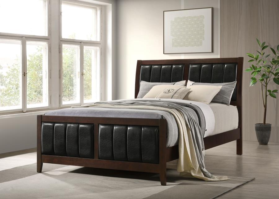 Carlton Wood Queen Panel Bed Cappuccino - 202091Q