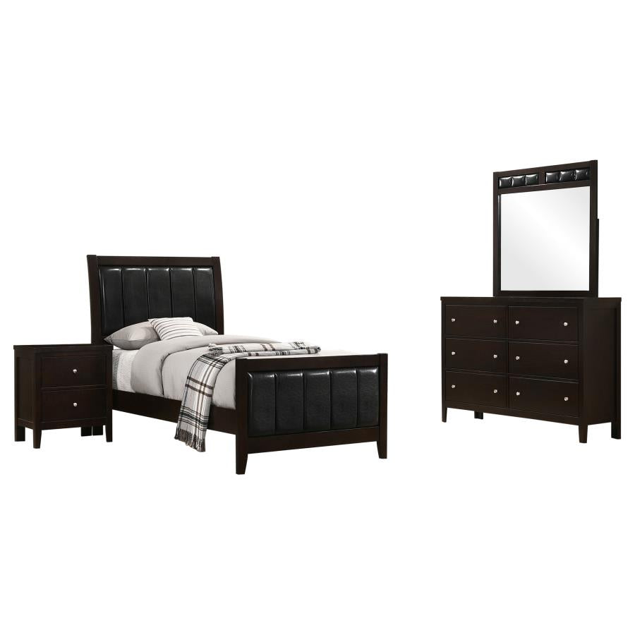 Carlton 4-piece Twin Bedroom Set Cappuccino - 202091T-S4