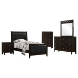 Carlton 5-piece Twin Bedroom Set Cappuccino - 202091T-S5