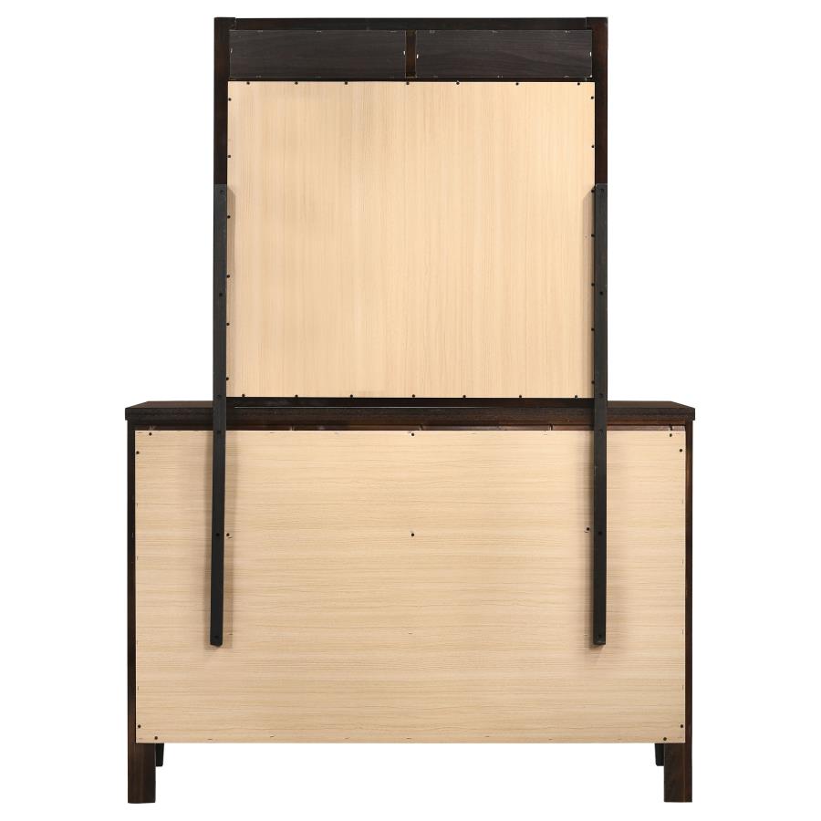 Carlton 6-drawer Dresser with Mirror Cappuccino - 202093M