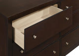 Carlton 6-drawer Dresser with Mirror Cappuccino - 202093M