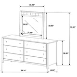 Carlton 6-drawer Dresser with Mirror Cappuccino - 202093M