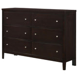 Carlton 6-drawer Dresser Cappuccino - 202093