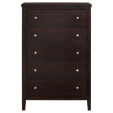 Carlton 5-drawer Bedroom Chest Cappuccino - 202095
