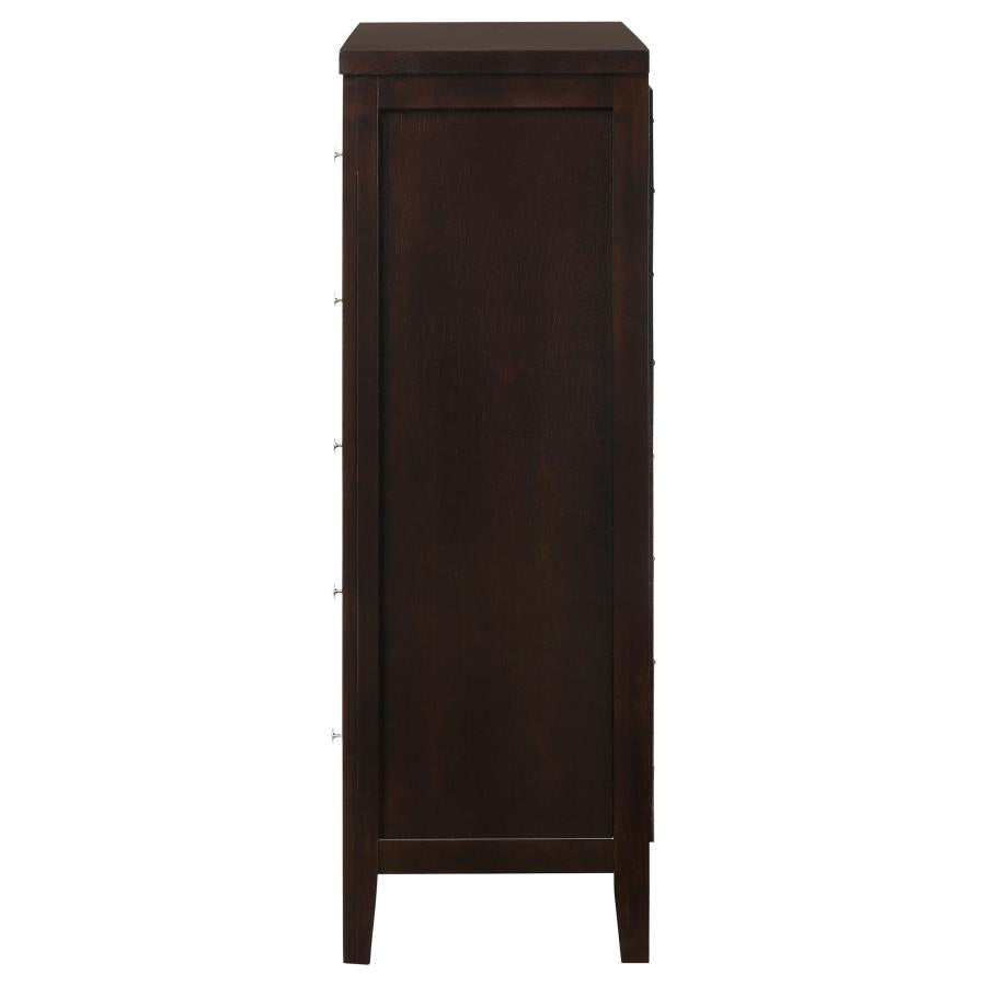 Carlton 5-drawer Bedroom Chest Cappuccino - 202095