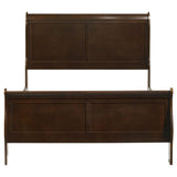 Louis Philippe Wood Full Sleigh Bed Cappuccino - 202411F