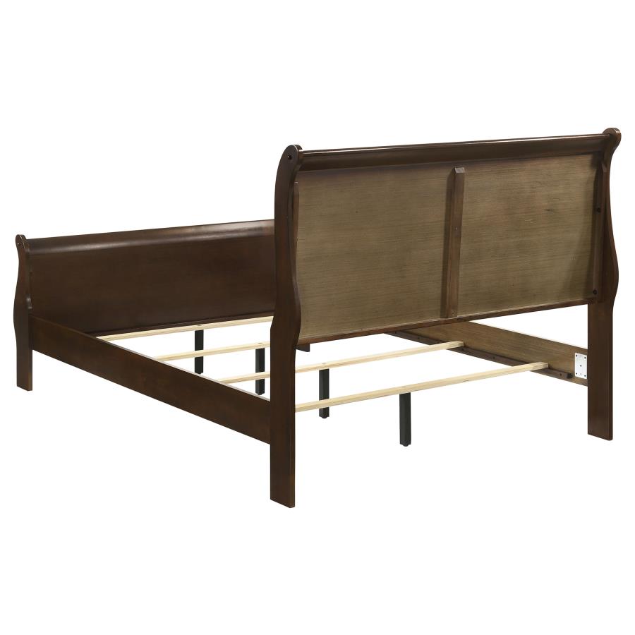 Louis Philippe Wood Full Sleigh Bed Cappuccino - 202411F