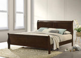 Louis Philippe Wood Eastern King Sleigh Bed Cappuccino - 202411KE