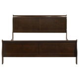 Louis Philippe Wood Eastern King Sleigh Bed Cappuccino - 202411KE