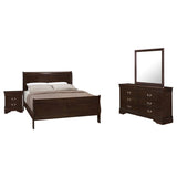 Louis Philippe 4-piece Queen Bedroom Set Cappuccino - 202411Q-S4