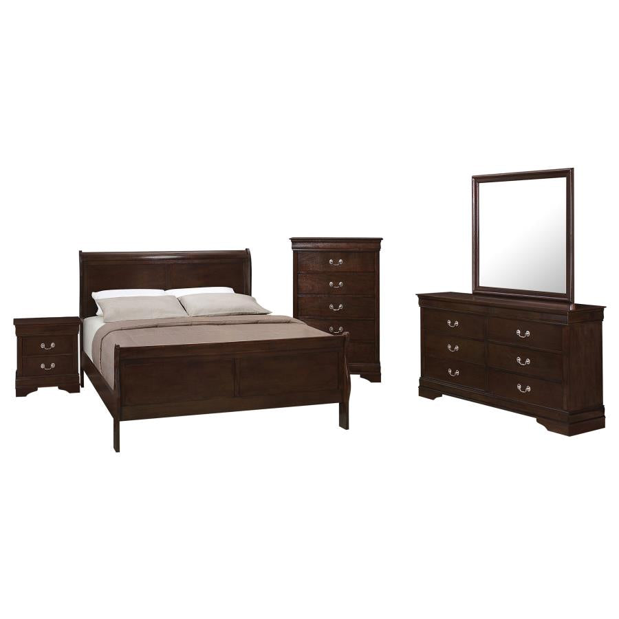 Louis Philippe 5-piece Queen Bedroom Set Cappuccino - 202411Q-S5
